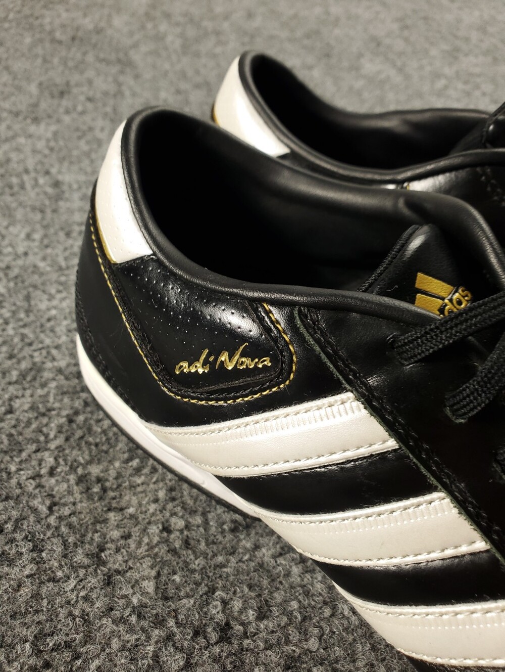 Adidas AdiNova TRX II TF Turf Soccer Shoes 7.5 Black White Leather Cleats G14383 - Picture 13 of 14